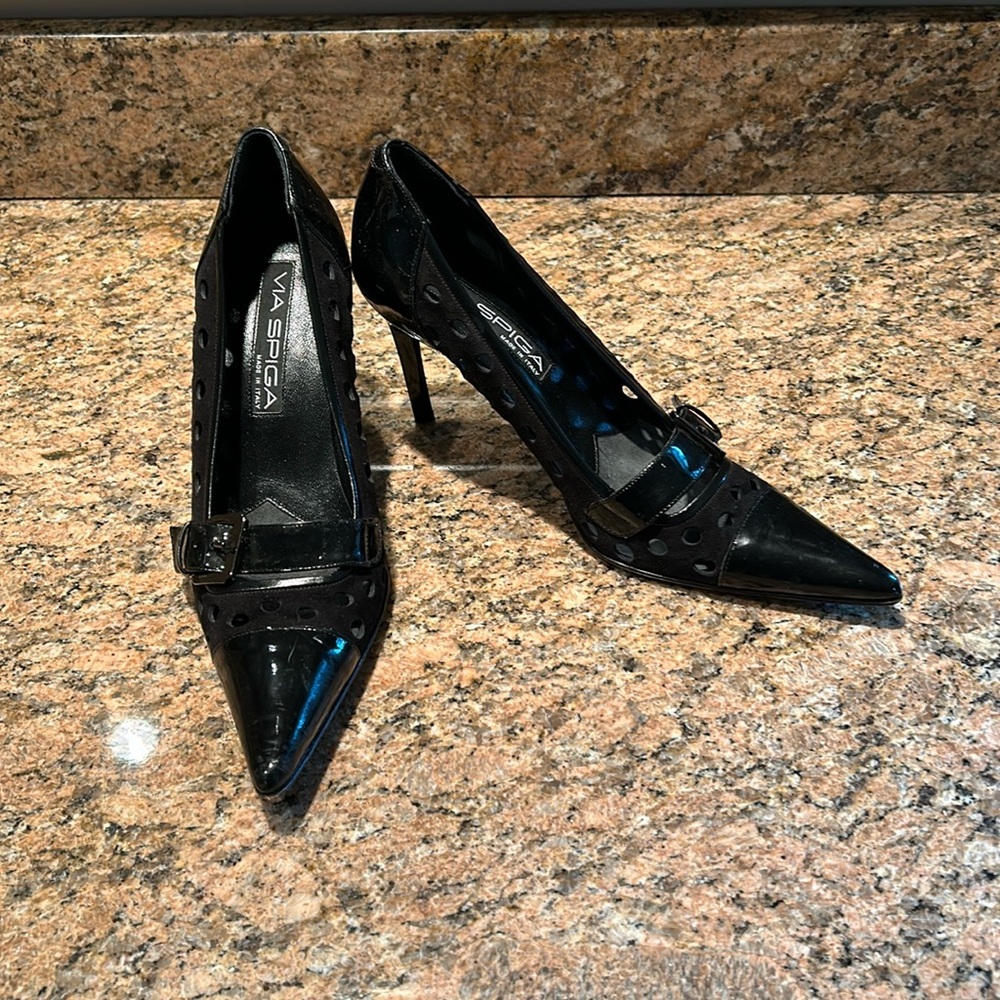 Via Spiga Black Stiletto Heels